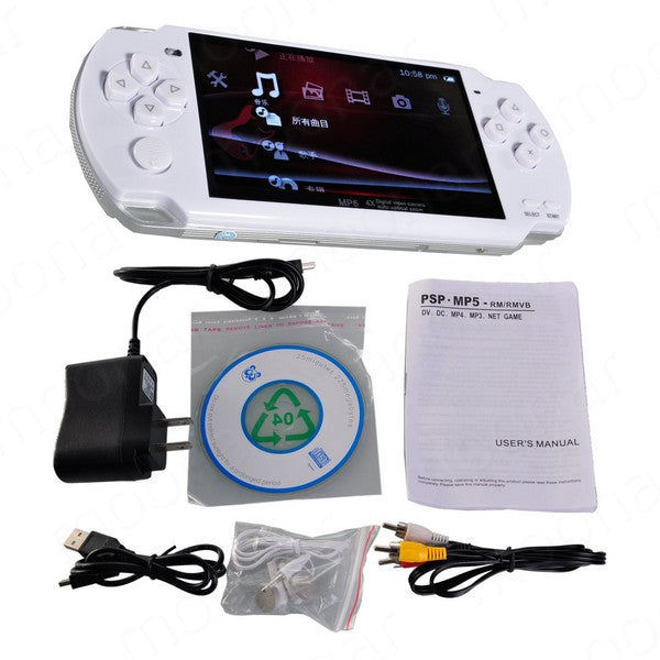 FREE Built-in 5000 games, 8GB 4.3 Inch PMP Handheld Game Player MP3 MP4 MP5 Player Video FM Camera Portable Game Console fast