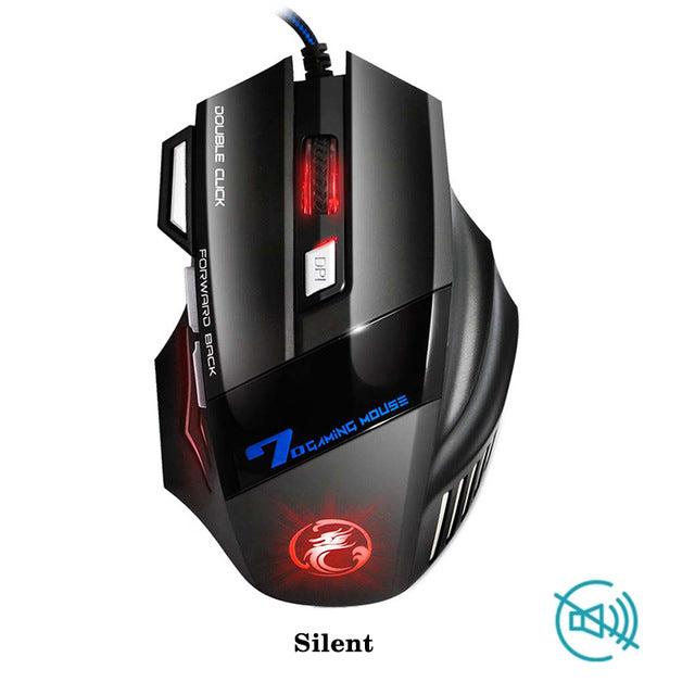 Professional Wired Gaming Mouse 5500 DPI Adjustable 7 Buttons Cable USB LED Optical Gamer Mouse For PC Computer Game Mice X7