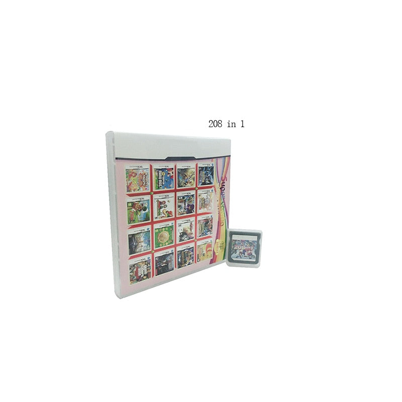 208 in 1 Compilations Video Game Cartridge Card For DS Game Console