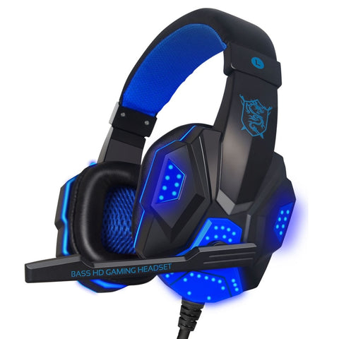 High Quality Gaming Headset Big Earphones Cool Glowing Headphones Stereo with Microphone for computer PC Laptop Gamer