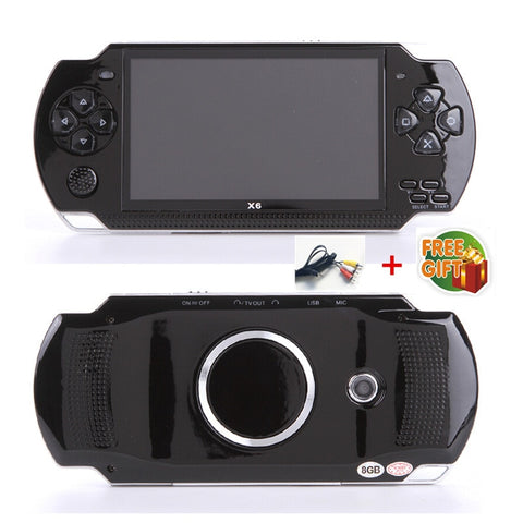 Free Shipping handheld Game Console 4.3 inch screen mp4 player MP5 game player real 8GB support for psp game,camera,video,e-book