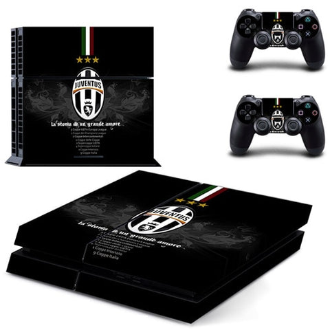 Juventus Football Team PS4 Skin Sticker Decal for Sony PlayStation 4 Console and 2 Controller Skin PS4 Sticker Vinyl Accessory