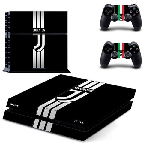 Juventus Football Team PS4 Skin Sticker Decal for Sony PlayStation 4 Console and 2 Controller Skin PS4 Sticker Vinyl Accessory