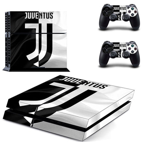 Juventus Football Team PS4 Skin Sticker Decal for Sony PlayStation 4 Console and 2 Controller Skin PS4 Sticker Vinyl Accessory