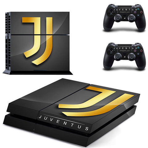 Juventus Football Team PS4 Skin Sticker Decal for Sony PlayStation 4 Console and 2 Controller Skin PS4 Sticker Vinyl Accessory