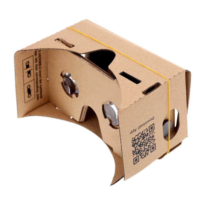 DIY Google Cardboard Virtual Reality VR Mobile Phone 3D Viewing Glasses for 5.0" Screen Wholesale