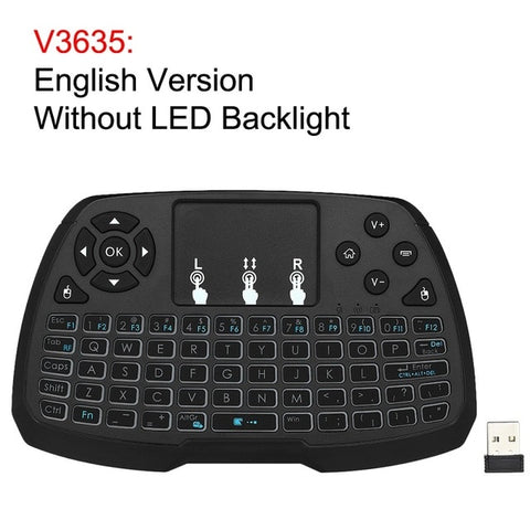 Backlit 2.4GHz Wireless Keyboard Touchpad Mouse Handheld Remote Control 4 Colors Backlight for Android TV BOX Smart TV PC Laptop