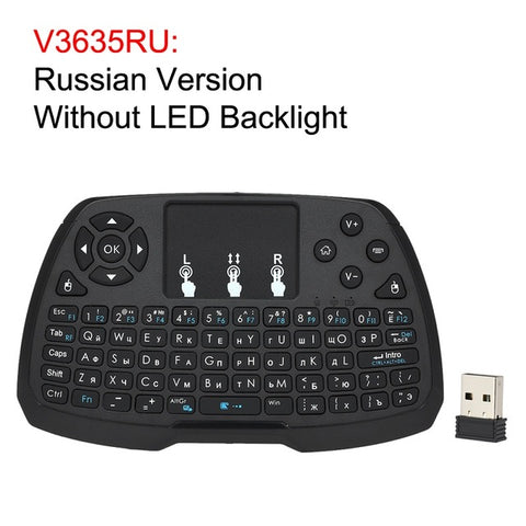 Backlit 2.4GHz Wireless Keyboard Touchpad Mouse Handheld Remote Control 4 Colors Backlight for Android TV BOX Smart TV PC Laptop