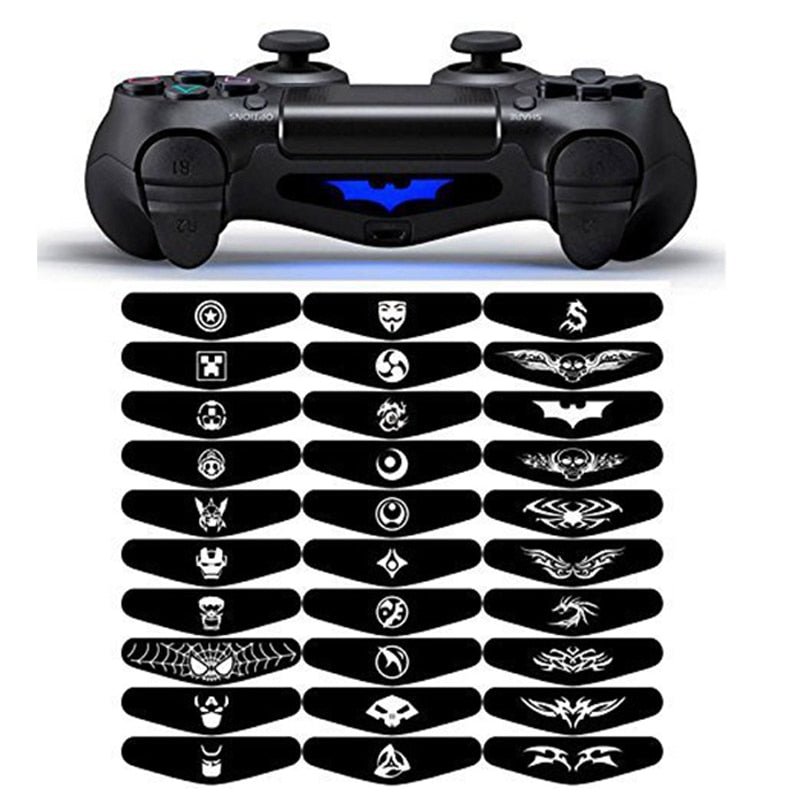 30pcs/lot LED Light Bar Cover Decal Skin Sticker for PlayStation 4 PS4 Controller Gamepad Stickers