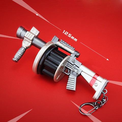 Fortnight Keychain Toy Battle Royale Action Figure From FORTNIGHT Silencer Pistol Alloy Weapon Model Christmas Gift