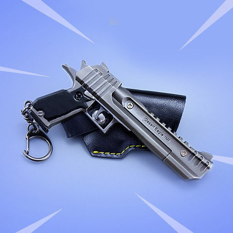 Kids Christmas Gifts Toy Fortnight Battle Royale Action Figure FORTRESS Gun Model Alloy Weapons FORTNIGHT Keychain Fort Night