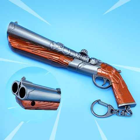 Kids Christmas Gifts Toy Fortnight Battle Royale Action Figure FORTRESS Gun Model Alloy Weapons FORTNIGHT Keychain Fort Night